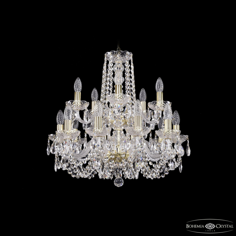 Подвесная люстра Bohemia Ivele Crystal 1402/10+5/195/2d G в Санкт-Петербурге