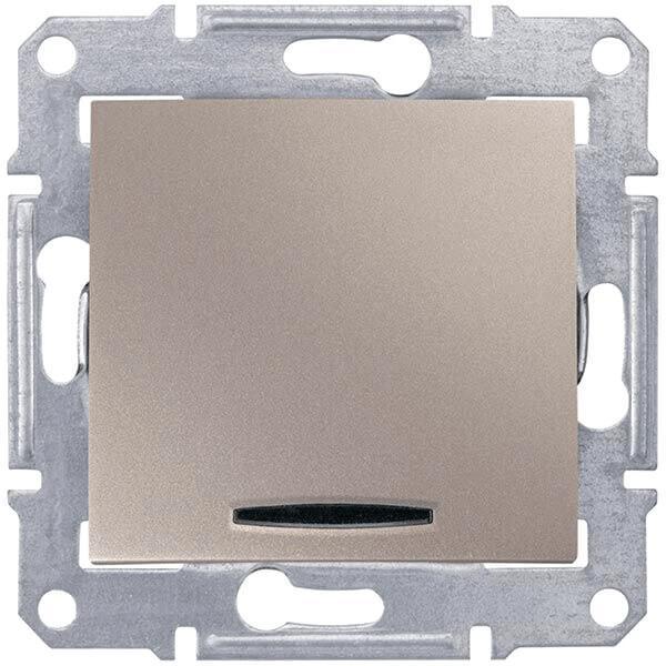 Выключатель кнопочный с синей подсветкой Schneider Electric Sedna 10A 250V SDN1600168 в Санкт-Петербурге