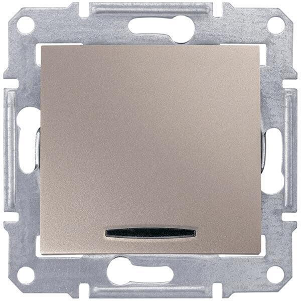 Выключатель одноклавишный с синей подсветкой Schneider Electric Sedna 10A 250V SDN1400168 в Санкт-Петербурге