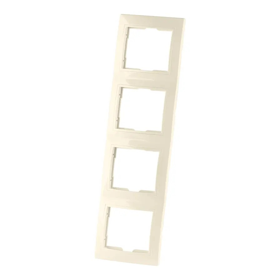 Рамка 4-х постовая вертикальная слоновая кость General Дельта 477291 в Санкт-Петербурге