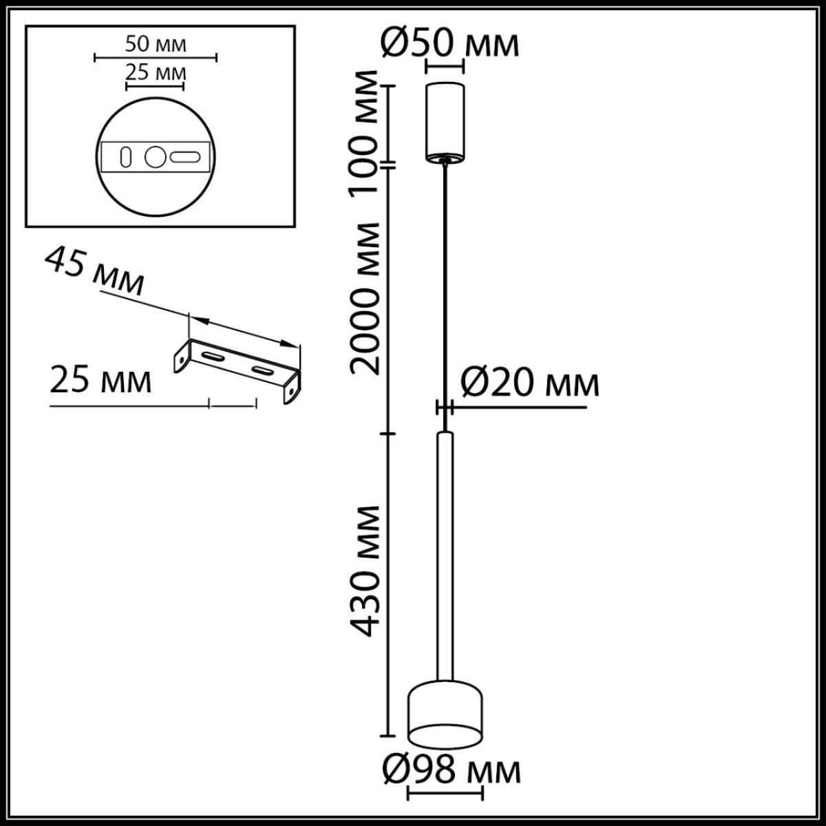 Подвесной светильник Odeon Light Hightech Laslo 7150/10L в Санкт-Петербурге