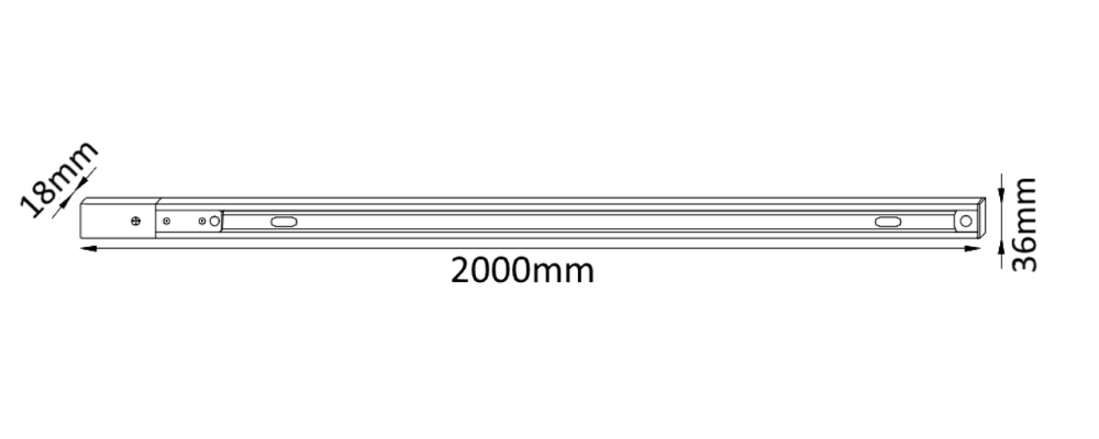 Шинопровод однофазный с питанием и заглушкой Crystal Lux CLT 0.11 CLT 0.11 01 L2000 BL в Санкт-Петербурге