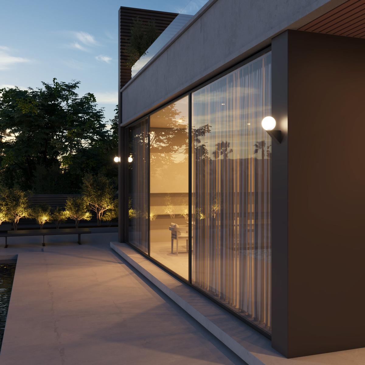 Уличный настенный светильник Elektrostandard Gravity 35003/U черный 4690389195044 a062886 в Санкт-Петербурге