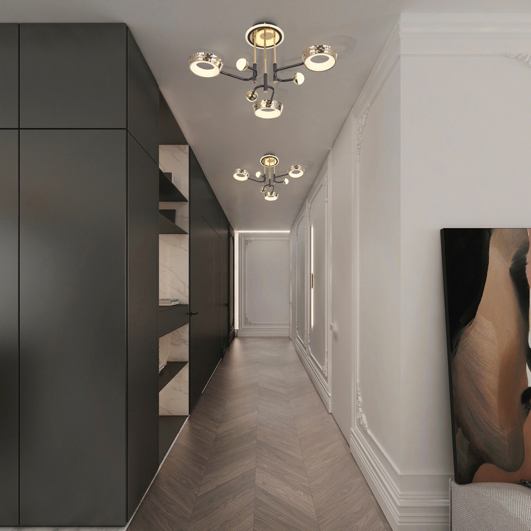 Потолочная люстра Arte Milano Ferrara 273210/6 BK/GD в #REGION_NAME_DECLINE_PP#