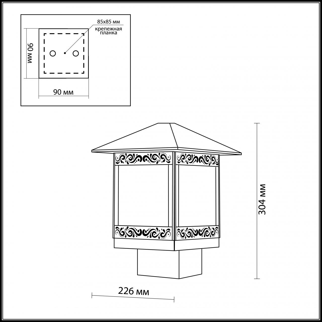 Уличный светильник Odeon Light Novara 2644/1B в Санкт-Петербурге