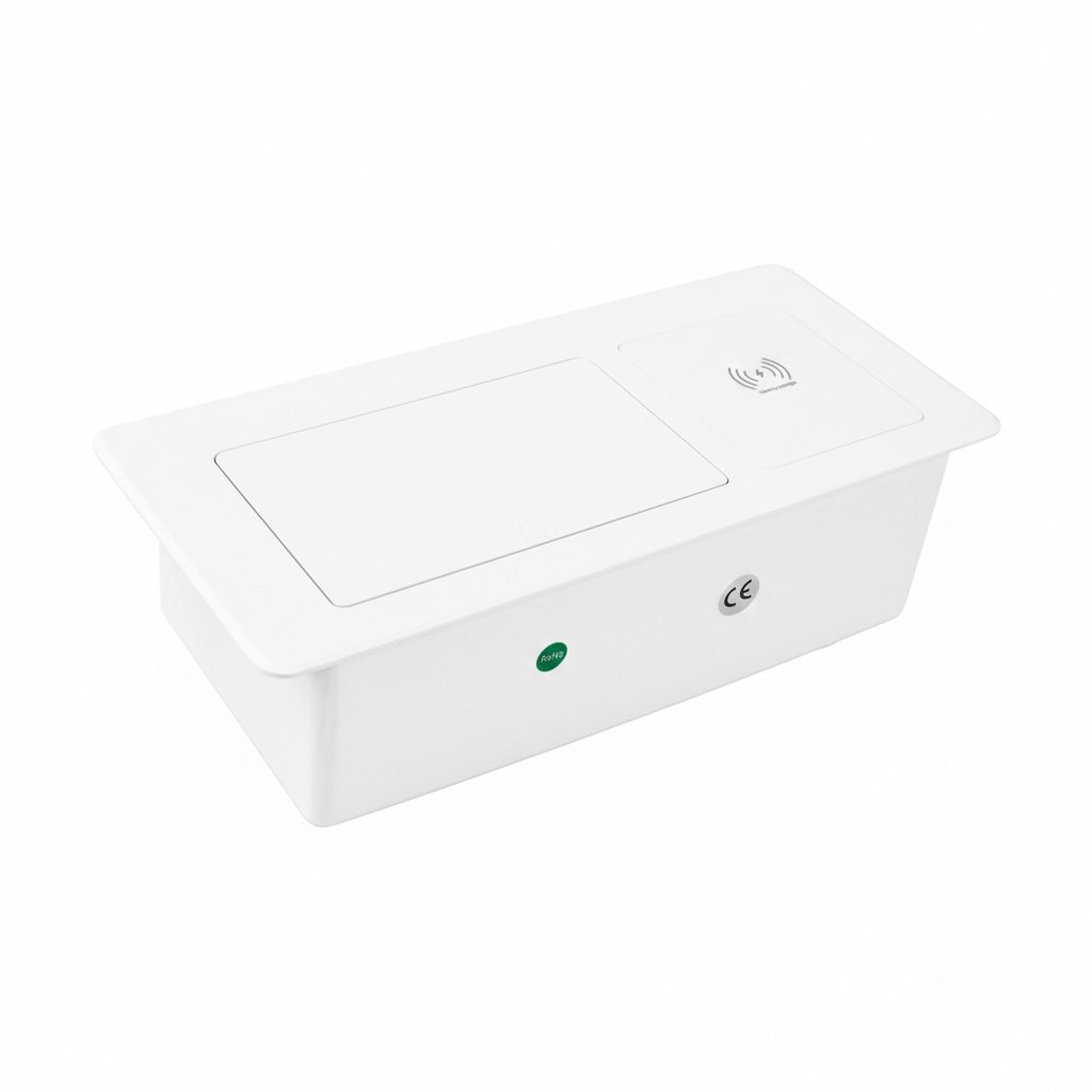 Блок розеток LK-DMS-741 (2 секции полуавтоматический 1 USB + 1 type-C беспроводная зарядка) Mebax 00-00003480 в #REGION_NAME_DECLINE_PP#