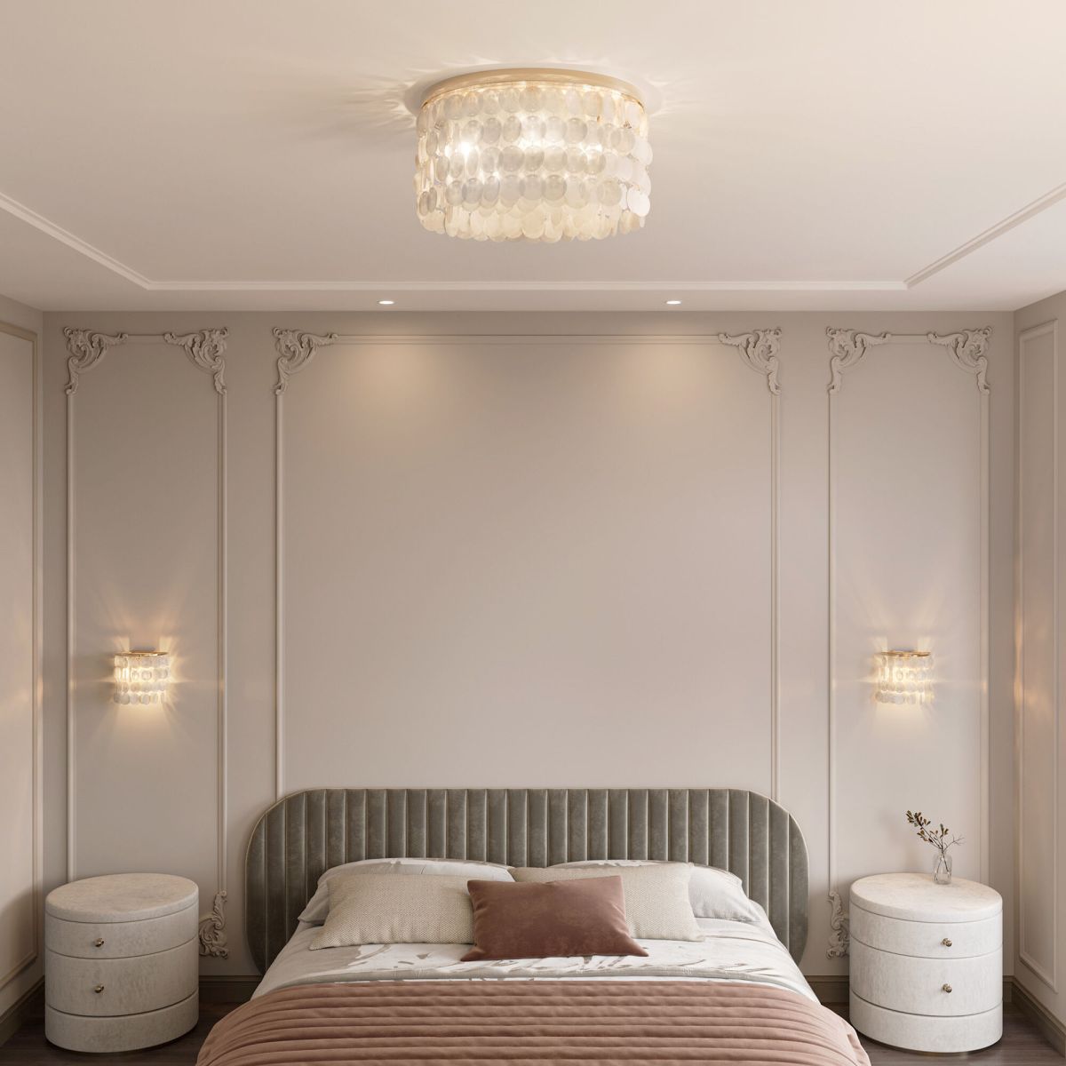 Потолочная люстра Eurosvet Sandra60084/5 латунь/перламутр Smart a071170 в Санкт-Петербурге