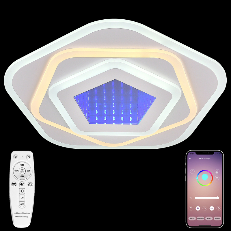 Потолочная люстра Natali Kovaltseva Midnight RGB HIGH-TECH LED LAMPS 82034 в Санкт-Петербурге