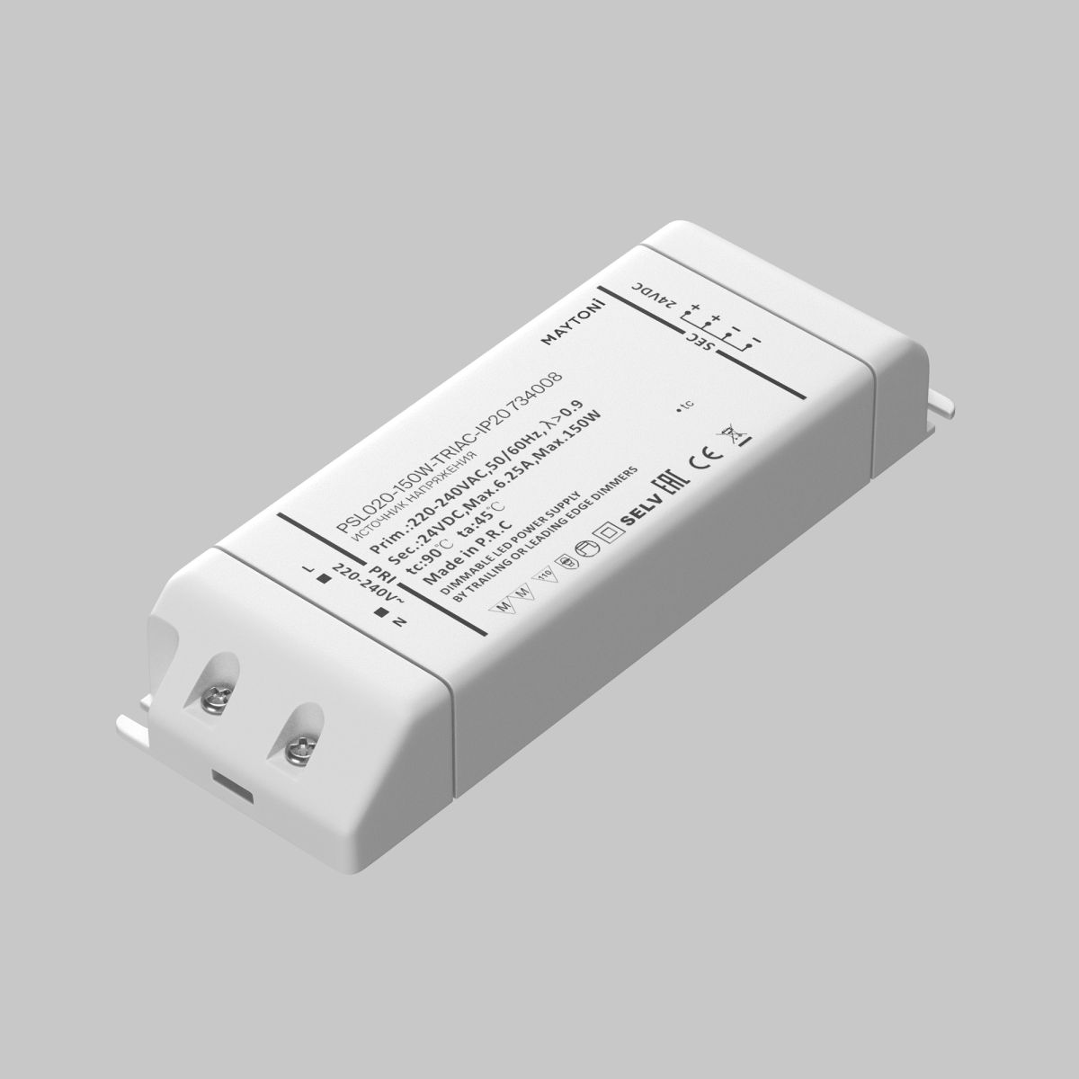 Источник напряжения Maytoni Triac 150Вт DC24В IP20 734008 в Санкт-Петербурге