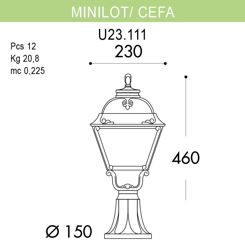 Уличный светильник Fumagalli Minilot/Cefa U23.111.000.BYF1R в Санкт-Петербурге