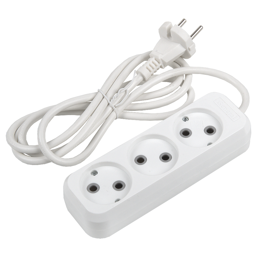 Удлинитель бытовой General GES-10-2x075-3-10m 470082 в Санкт-Петербурге