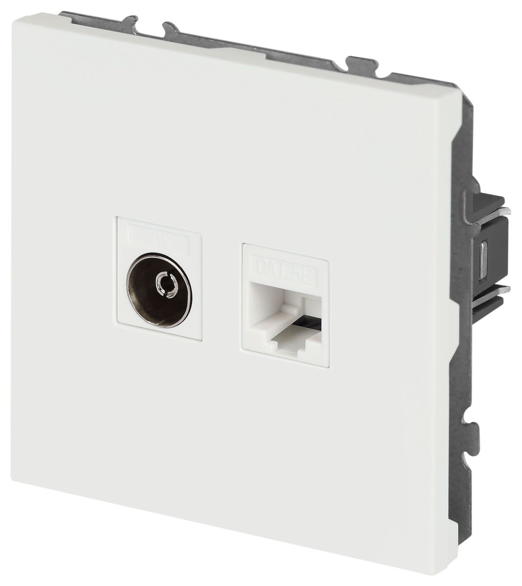 Розетка Эра Galaxy 15-3110-08 комбинированная RJ45+TV IP20 белый матовый Б0070790 в Санкт-Петербурге