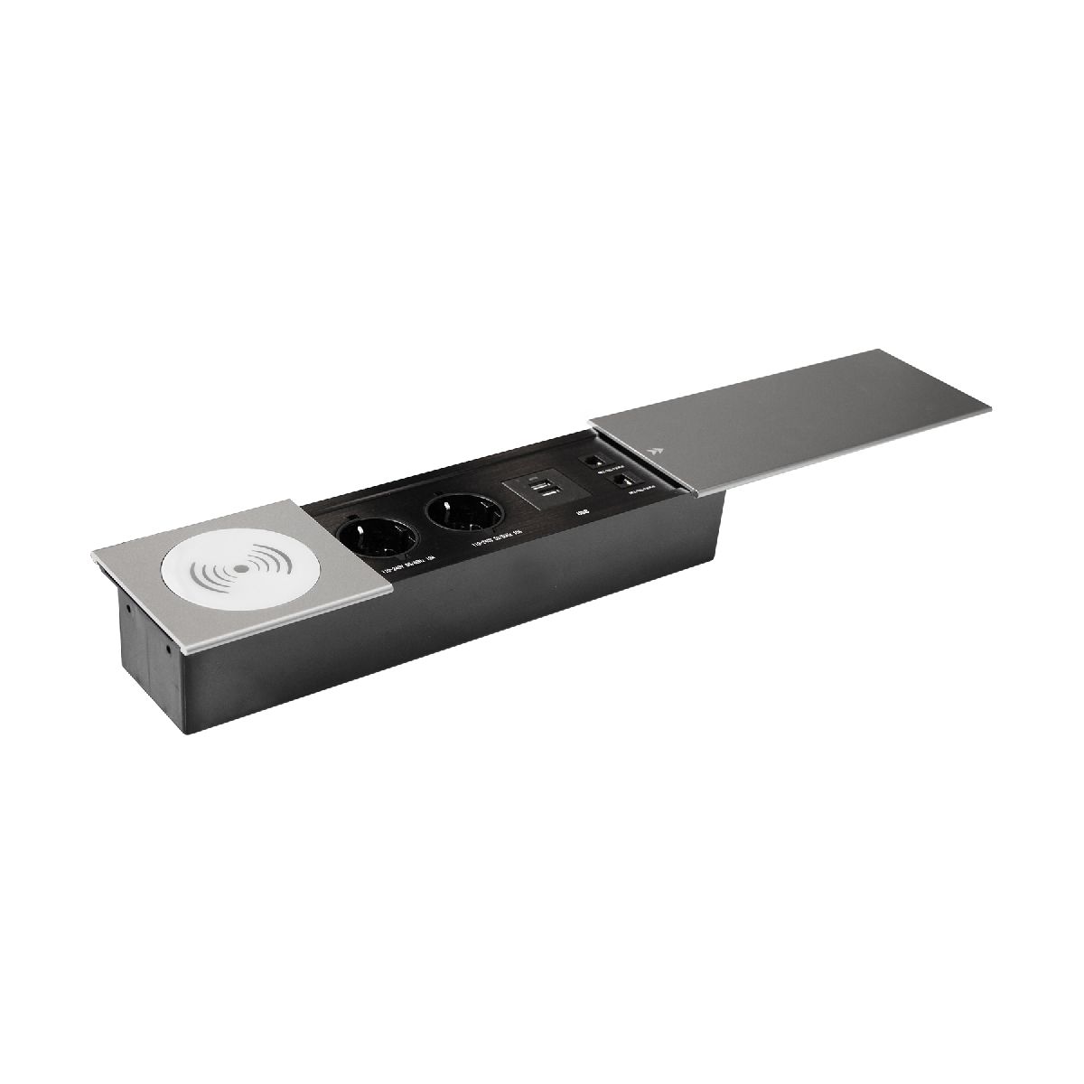 Блок розеток JX (Slide Top) (2 секции RJ-45 + 2 USB беспр.зарядка с кабелем питания) Mebax 00-00002892 в Санкт-Петербурге