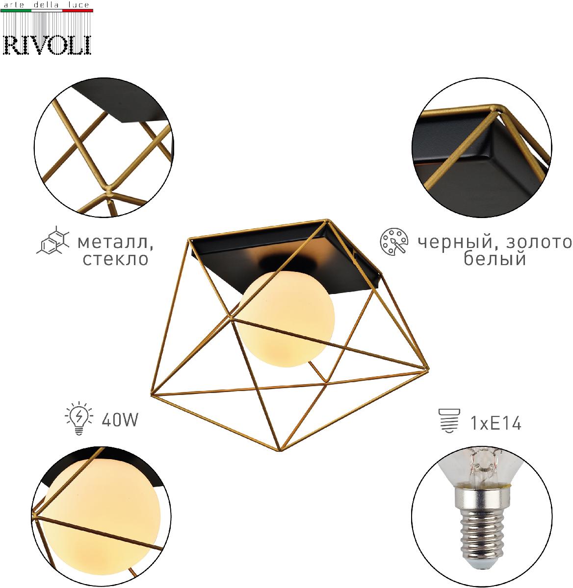 Потолочный светильник Rivoli Raila 4098-201 Б0053044 в Санкт-Петербурге