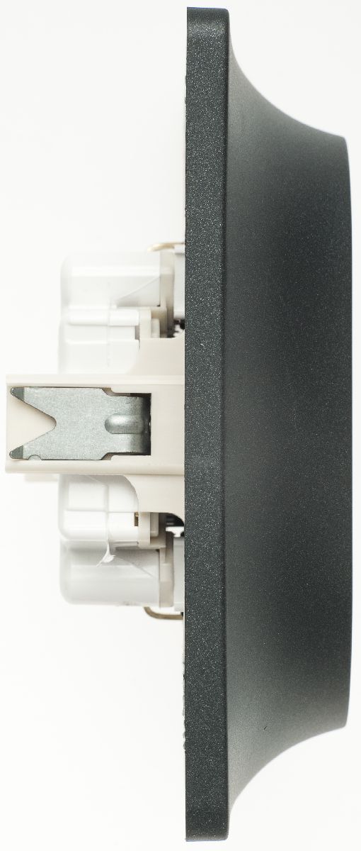 Розетка 2-ая с/з со шторками, 16А (в сборе) Systeme Electric Glossa Антрацит GSL000726 в Санкт-Петербурге