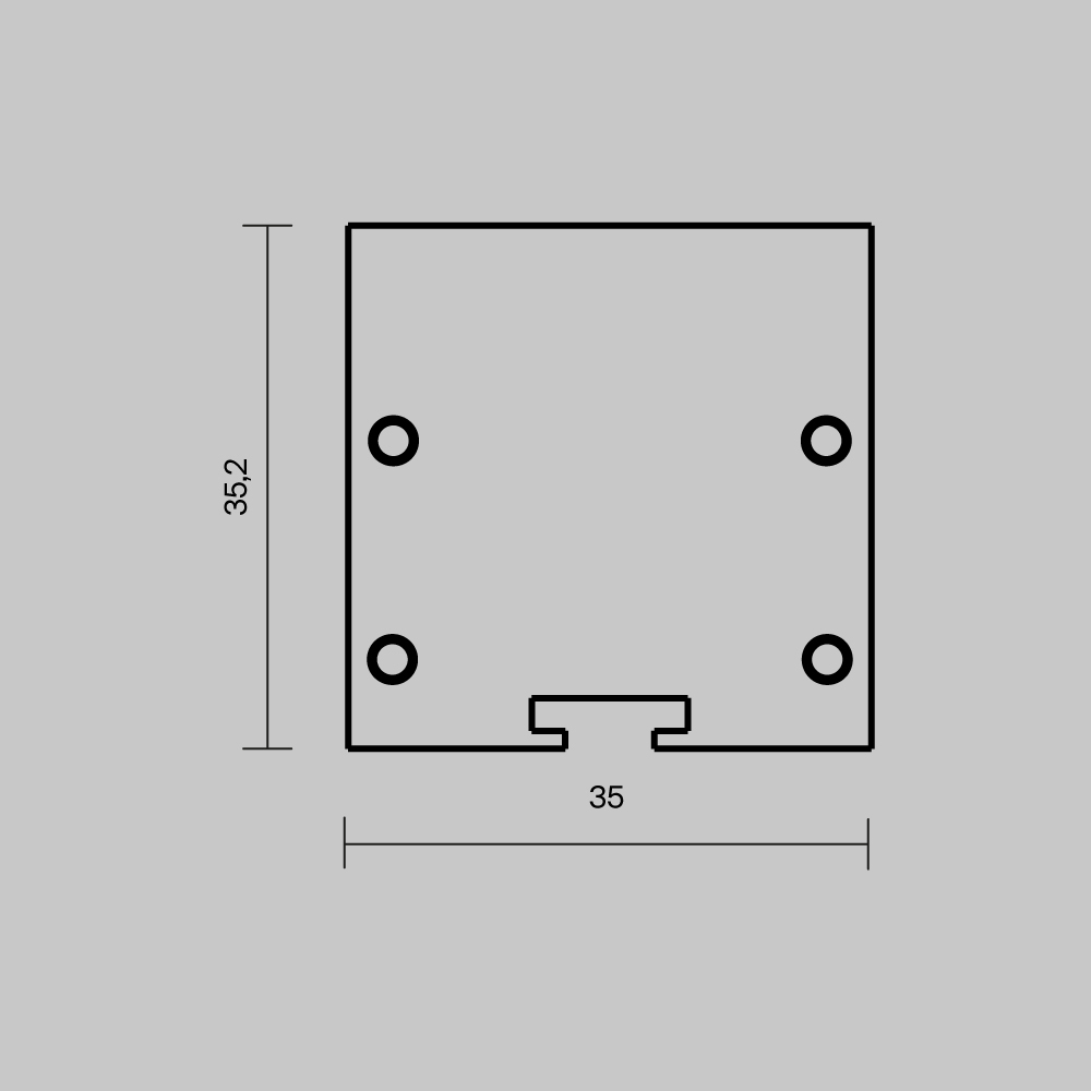 Комплект заглушек для профиля 35×35 2шт Maytoni Led Strip ALM-3535BT-B-EC 642038 в Санкт-Петербурге
