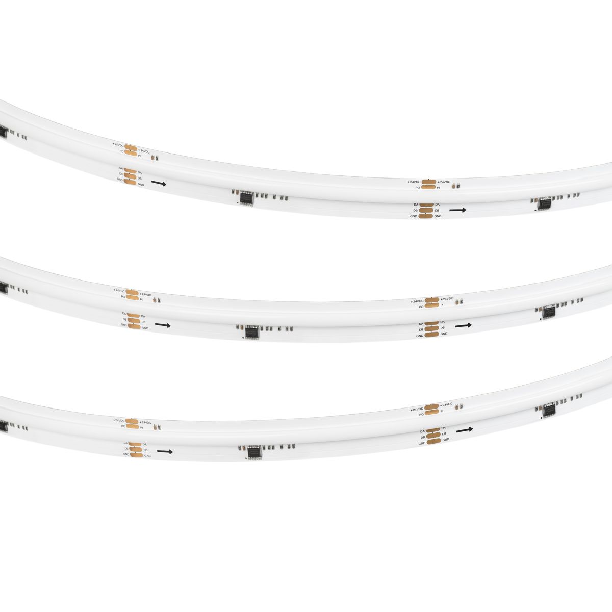 Светодиодная лента DMX-COB-X1008-18mm 24V RGB-PX126 (11 W/m, IP20, CSP, 5m) 062128 в Санкт-Петербурге