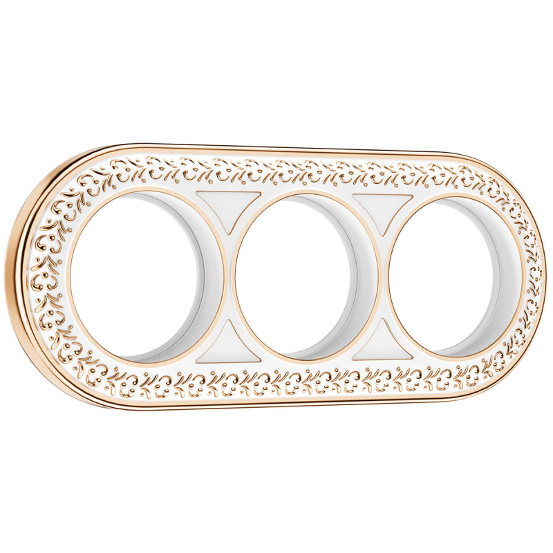 Рамка Werkel Antik Runda на 3 поста белое золото WL70-frame-03 4690389106538 в Санкт-Петербурге