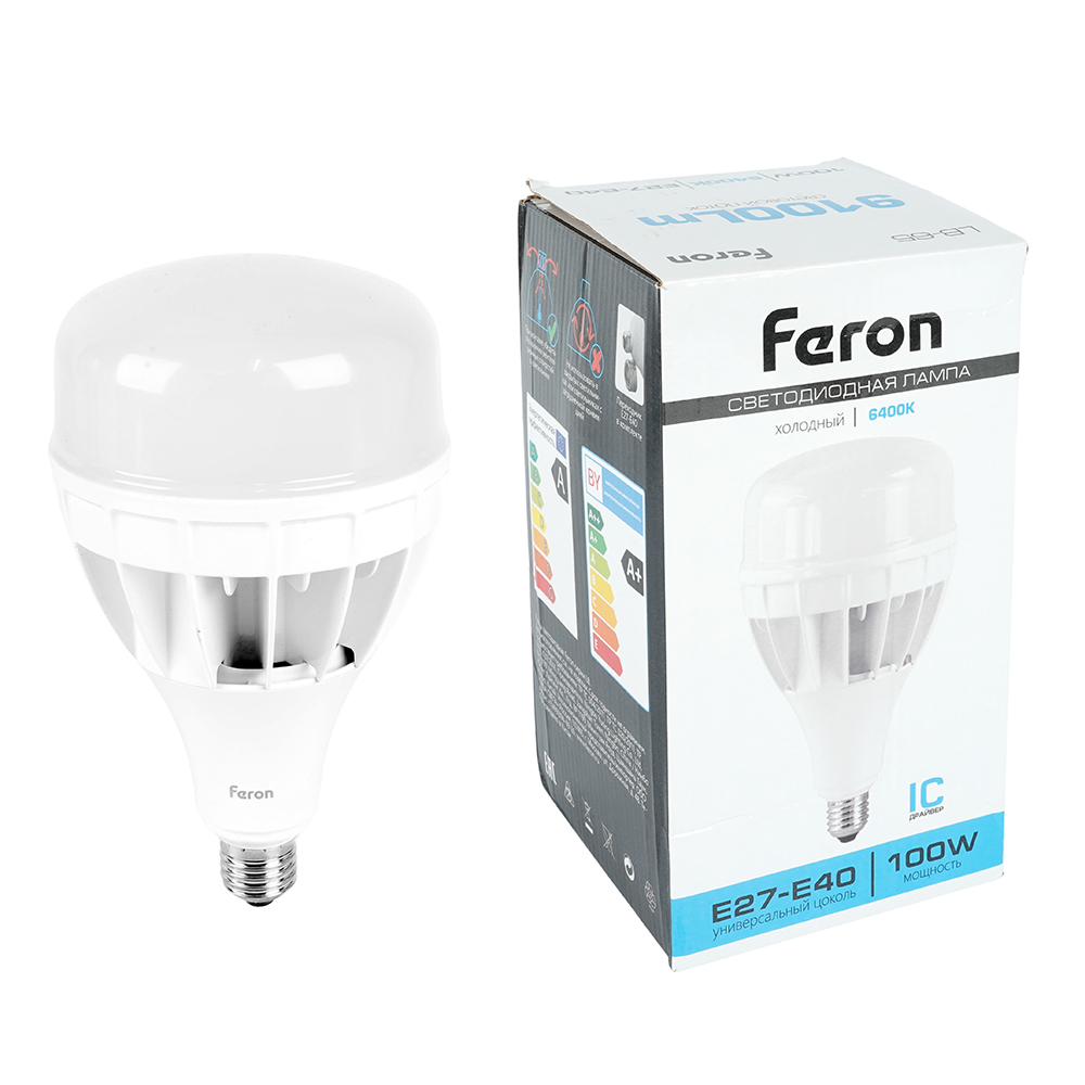 Лампа светодиодная Feron E27-E40 100W 6400K Цилиндр Матовая LB-65 25827 в #REGION_NAME_DECLINE_PP#