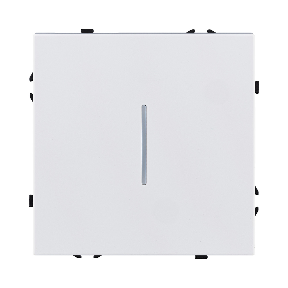 Выключатель 1-клавишный 10А/250В с LED подсветкой, белый глянцевый Kollinger Eclipse EC-007WG в #REGION_NAME_DECLINE_PP#