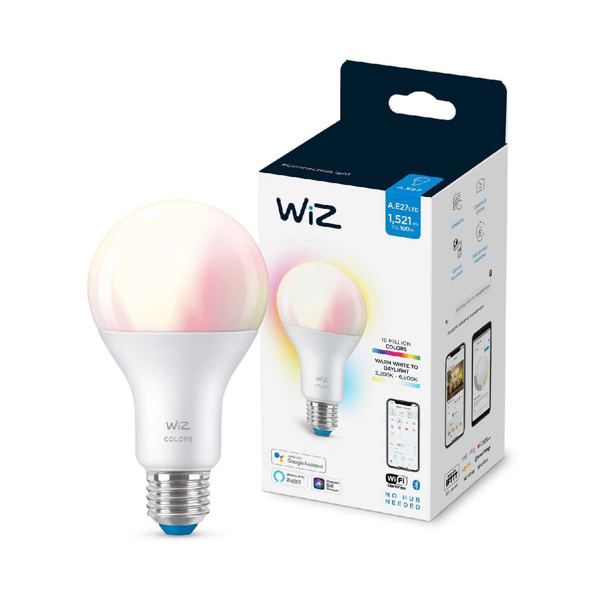 Умная светодиодная лампа Wiz Wi-Fi BLE100WA67E27922-65RGB1PF/6 E27 13W 2200/6500K 929002449702 в Санкт-Петербурге