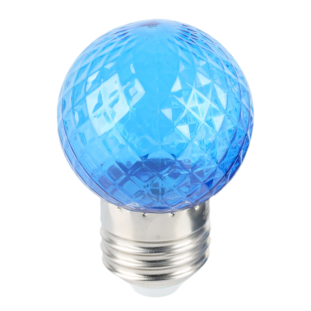 Лампа светодиодная Feron LB-385 шар синий прозрачный E27 1W 230V 52162 в #REGION_NAME_DECLINE_PP#