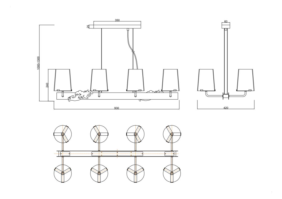 Подвесная люстра Maytoni Landmark MOD040PL-08CH в Санкт-Петербурге