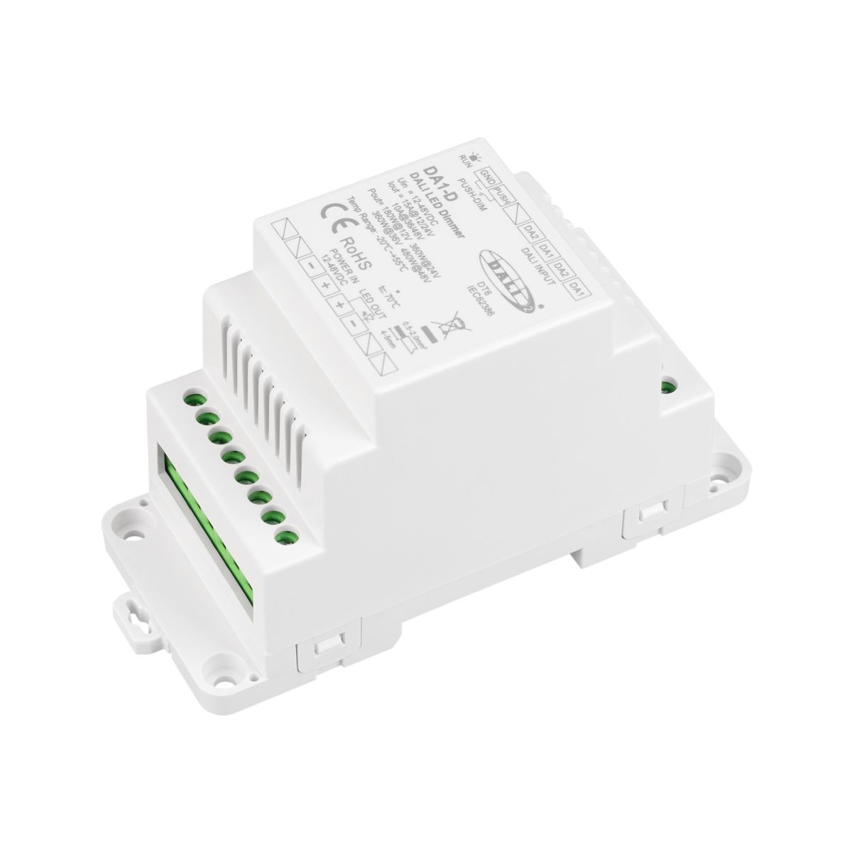 Диммер Arlight SMART-DALI2-301-72-ADDR-DIM-PS-DIN-White (12-48V, 1x15A) (IARL, IP20 Пластик) 060683 в Санкт-Петербурге
