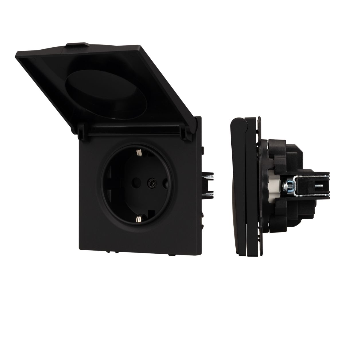 Розетка зк со шторками и крышкой софт-тач черный оникс Arlight SCT-MCP-SFPL-BK (250V, 16A) 054281(1) в #REGION_NAME_DECLINE_PP#