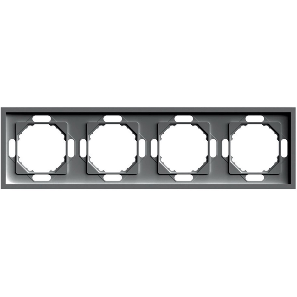 Рамка 4-местная Stekker Эмили PFR00-5004-09 антрацит soft touch 49939 в Санкт-Петербурге
