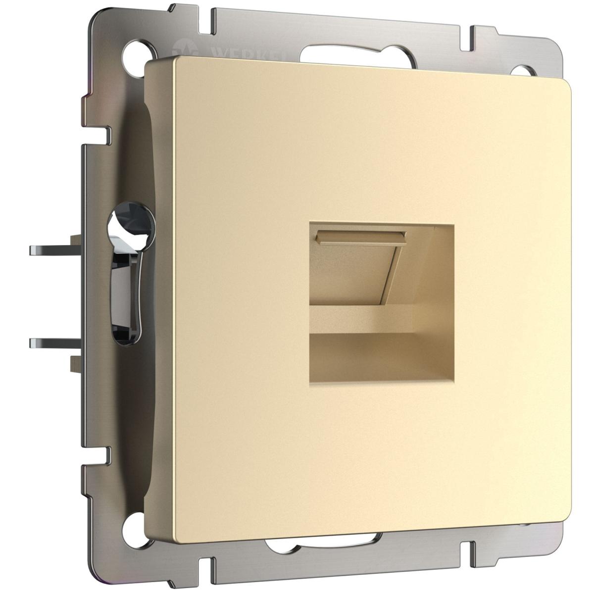 Розетка Werkel Ethernet RJ-45 шампань W1181011 4690389157479 в Санкт-Петербурге