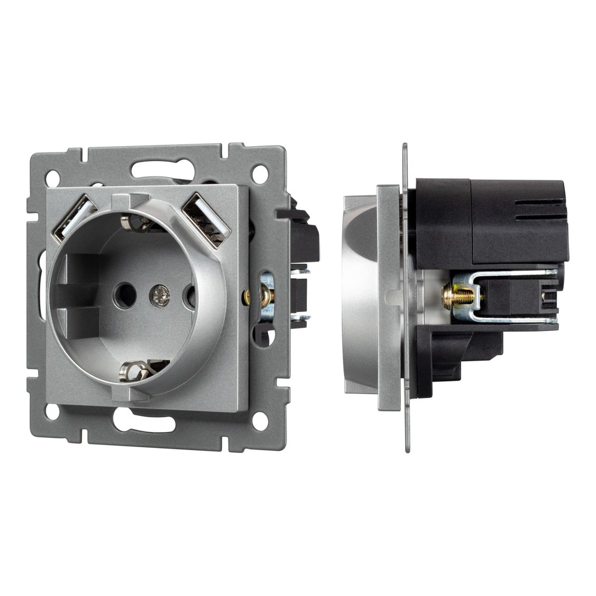 Механизм розетки с USB зарядкой Arlight SCT-MUAA-PL-GR-V (250V, 16A) 049820 в Санкт-Петербурге