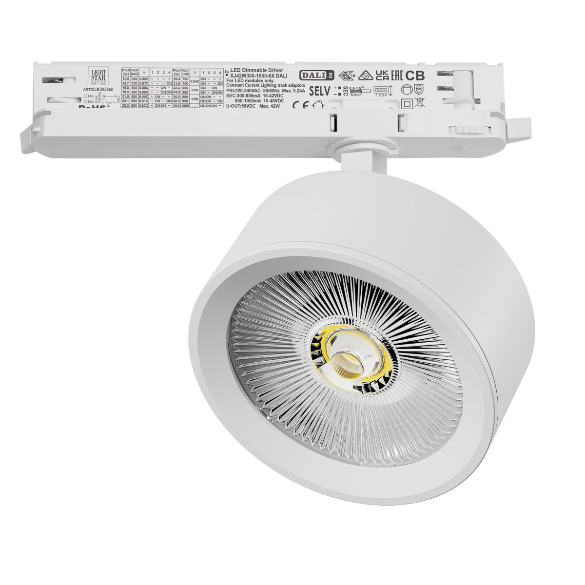 Трековый трехфазный светильник Quattro LED с управлением DALI Lightstar Alta Pro A5636DALI в #REGION_NAME_DECLINE_PP#