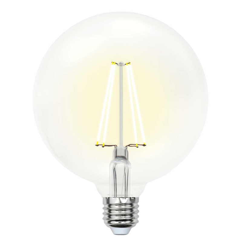 Лампа светодиодная филаментная (UL-00004860) Uniel E27 15W 3000K прозрачная LED-G125-15W/3000K/E27/CL PLS02WH в Санкт-Петербурге