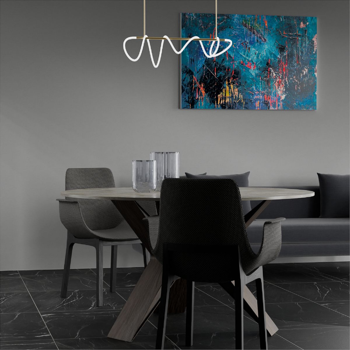 Потолочная люстра Lightera Nyasa LE117L-80GA WIFI в Санкт-Петербурге