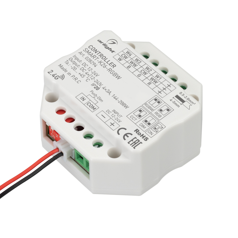Контроллер Arlight Smart-K26-RGBW (12-24V, 4x3A, 2.4G) 028294 в Санкт-Петербурге