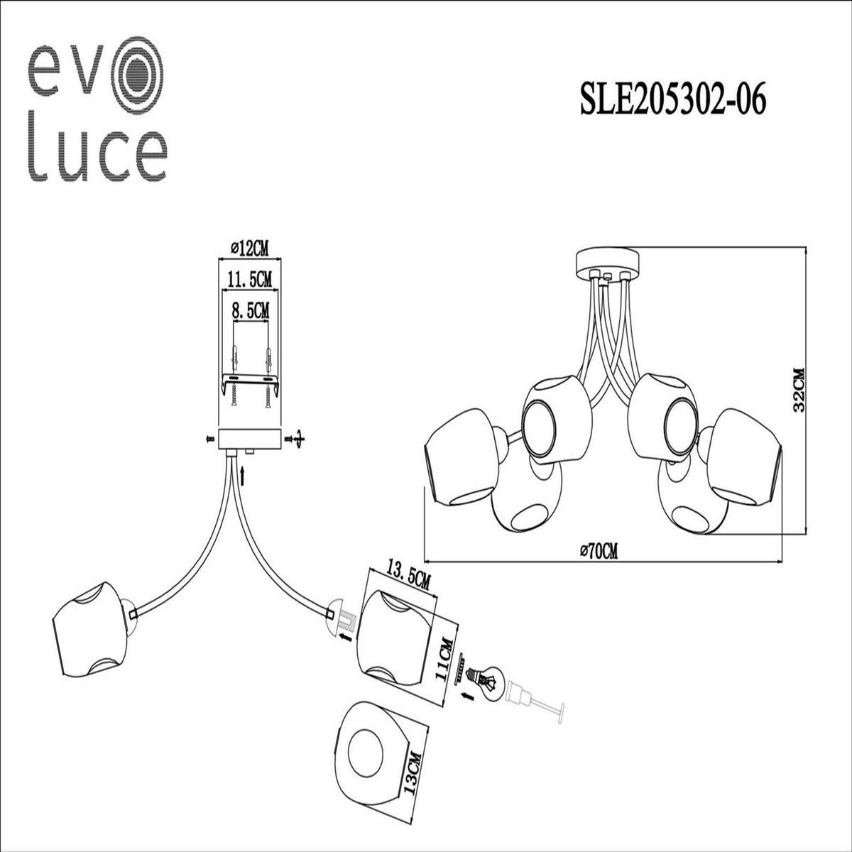 Потолочная люстра Evoluce Besano SLE205302-06 в Санкт-Петербурге