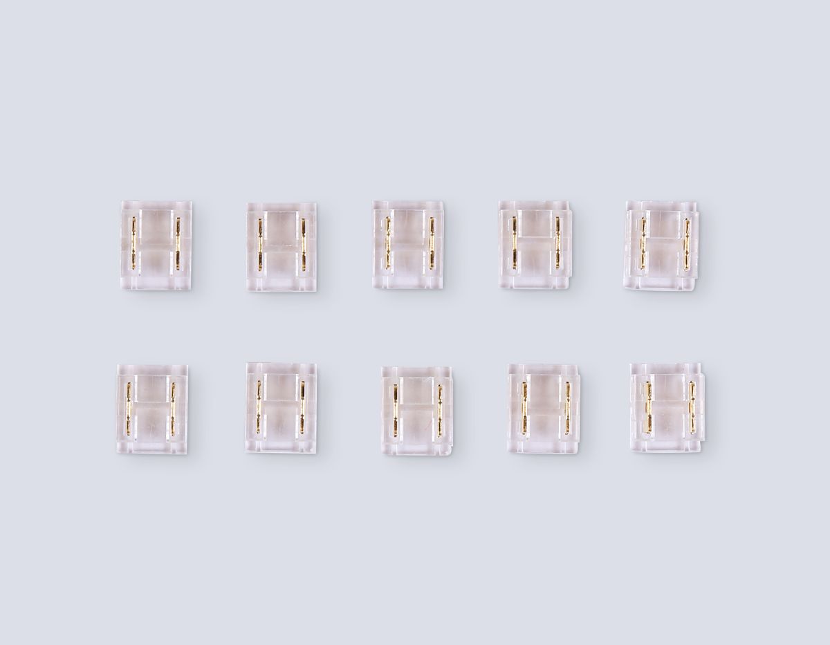 Соединитель прямой Ambrella Light Illumination COB 12/24V для лент 8/10mm (2 конт.) (10шт. в комплекте) GS6361 в #REGION_NAME_DECLINE_PP#