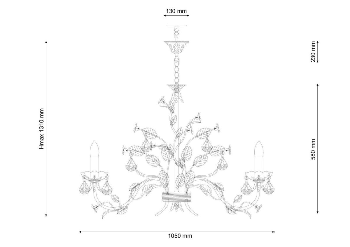 Подвесная люстра Lucia Tucci Fiori Di Rose 1770.10 в Санкт-Петербурге