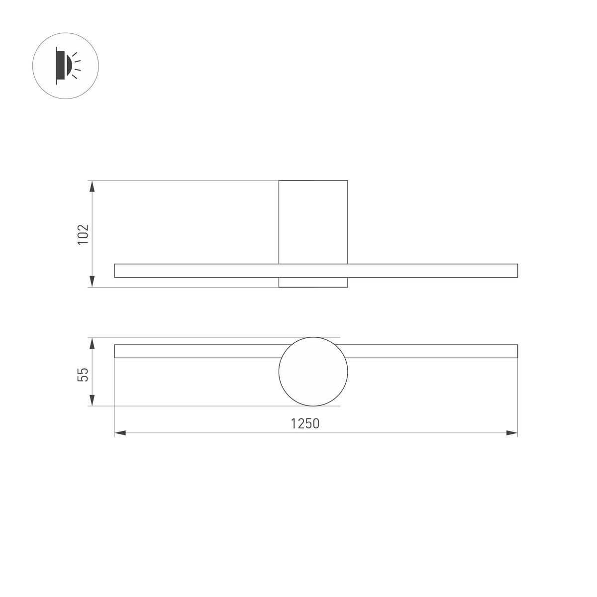 Настенный светильник Arlight SP-Vinci-M-S1200x55-12W Day4000 036930 в Санкт-Петербурге