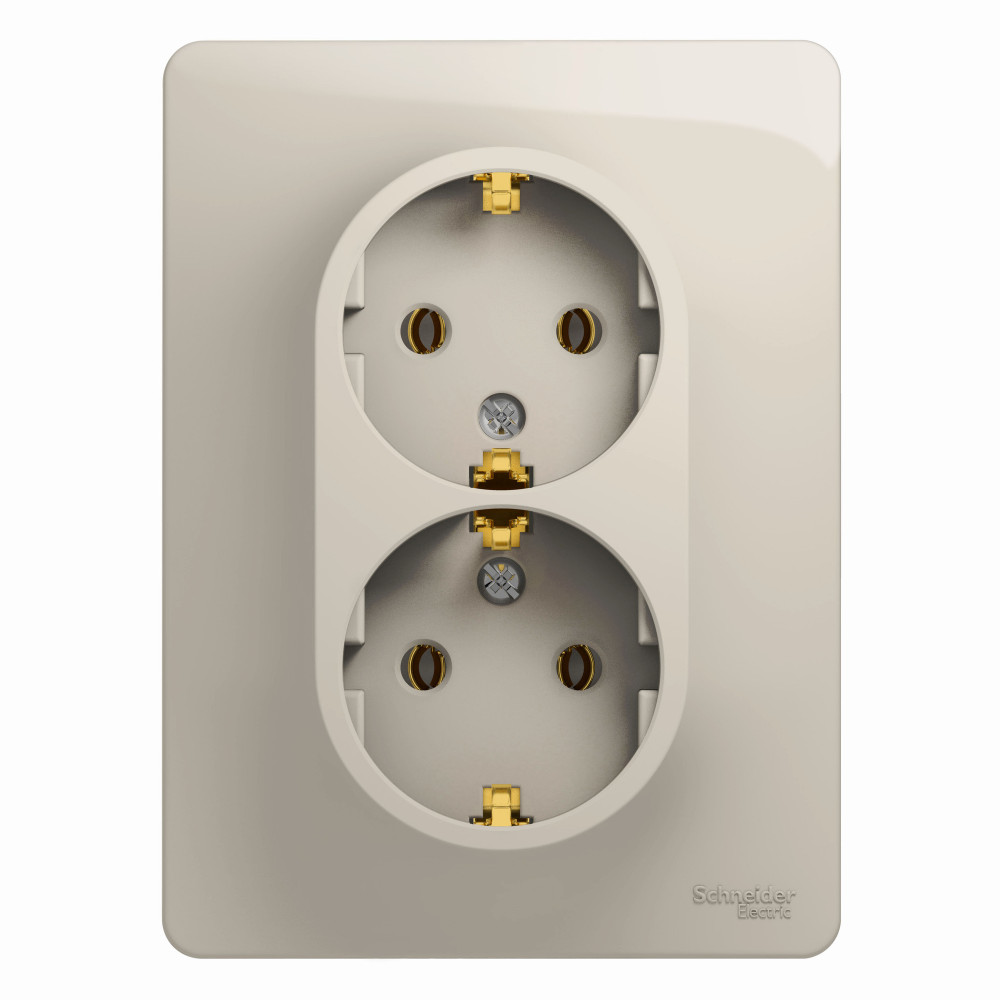 Розетка 2-ая с/з (в сборе) Systeme Electric Glossa Молочный GSL000924 в #REGION_NAME_DECLINE_PP#