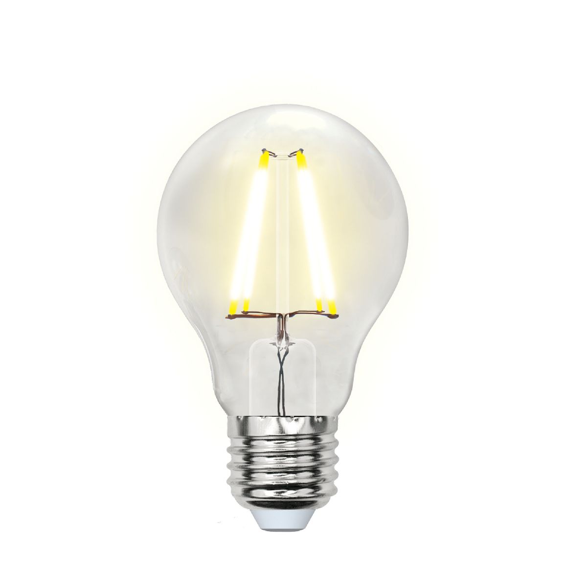 Лампа светодиодная (UL-00000198) Uniel E27 8W прозрачная LED-A60-8W/WW/E27/CL PLS02WH в #REGION_NAME_DECLINE_PP#