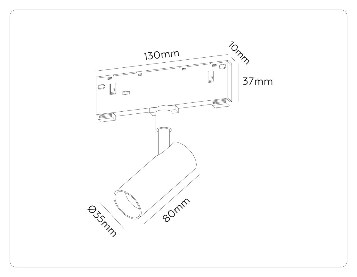 Трековый магнитный светильник с переключателем цв. темп. Ambrella Light GL2300 в Санкт-Петербурге
