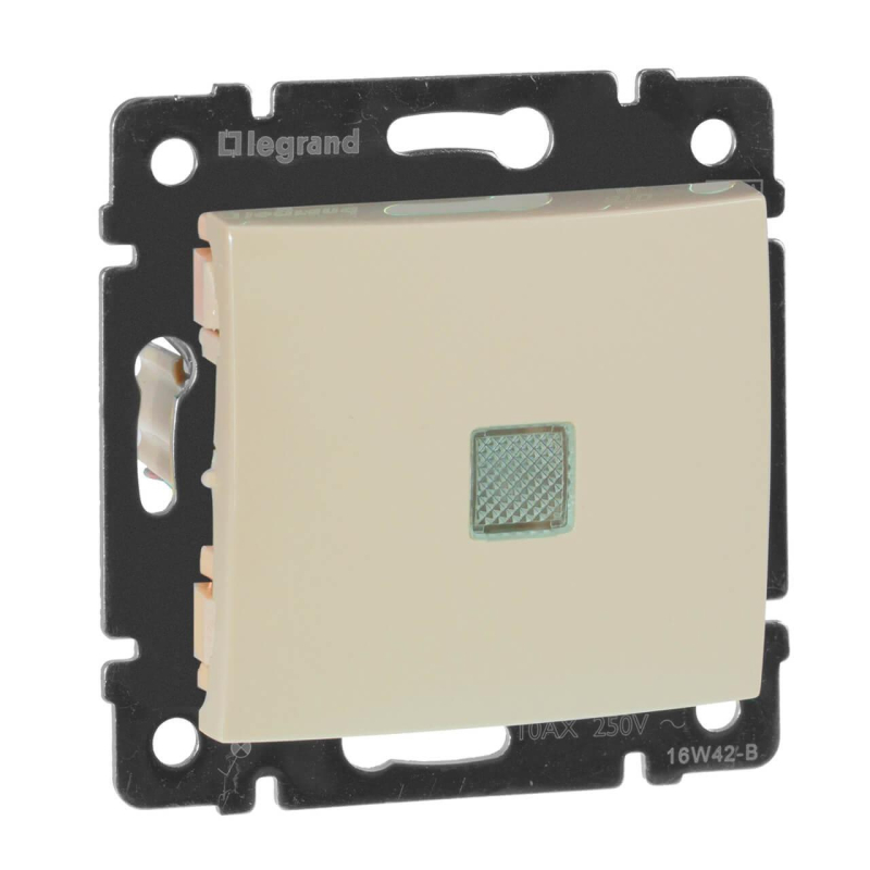 Переключатель одноклавишный промежуточный Legrand Valena 10A 250V с подсветкой слоновая кость 774348 в Санкт-Петербурге