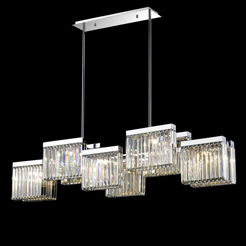 Люстра на штанге Delight Collection Broadway EP68031L-10 chrome в Санкт-Петербурге