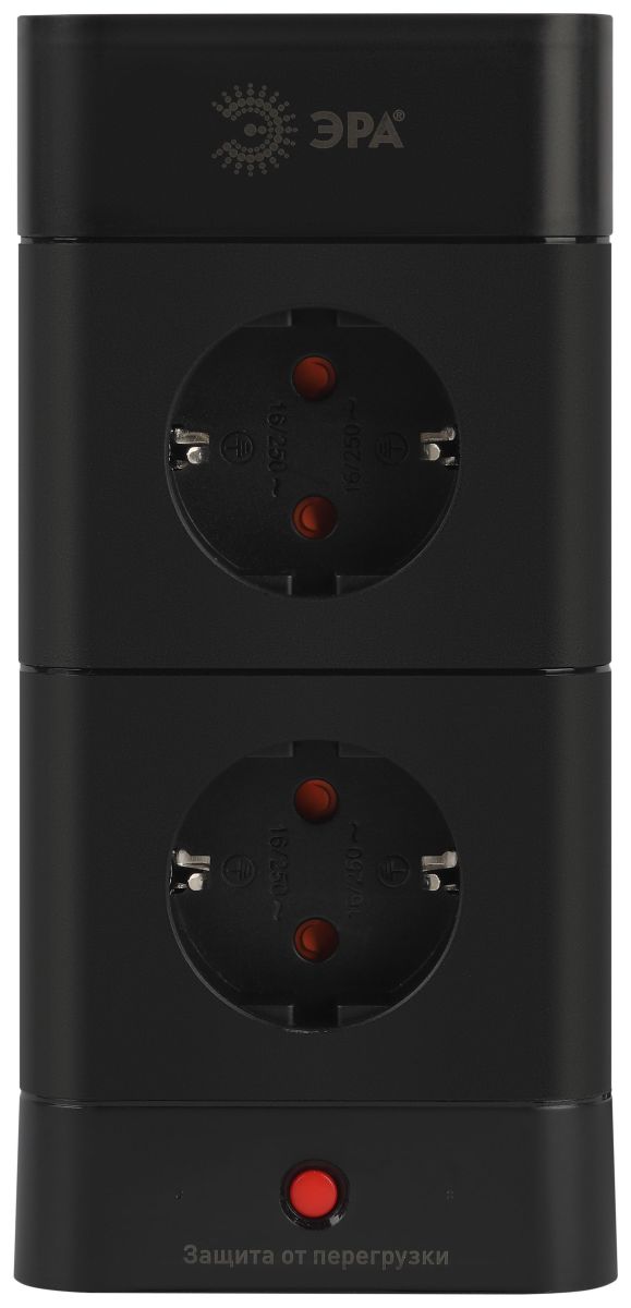 Сетевой фильтр ЭРА TWR-8es-1,5m-4USB-B башня с защитой заземлением с выключателем 8 розеток+4xUSBA+C 1,5м 16А черный Б0069072 в Санкт-Петербурге