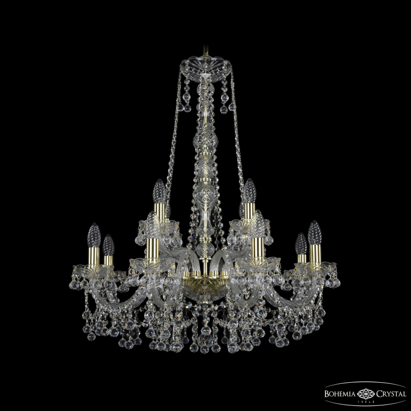 Подвесная люстра Bohemia Ivele Crystal 1409/8+4/240/h-77 G в Санкт-Петербурге