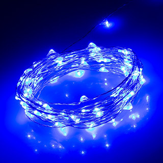 Уличная светодиодная гирлянда Arlight нить Роса 12V синий WR-5000-1608-100LED Blue 030212 в Санкт-Петербурге