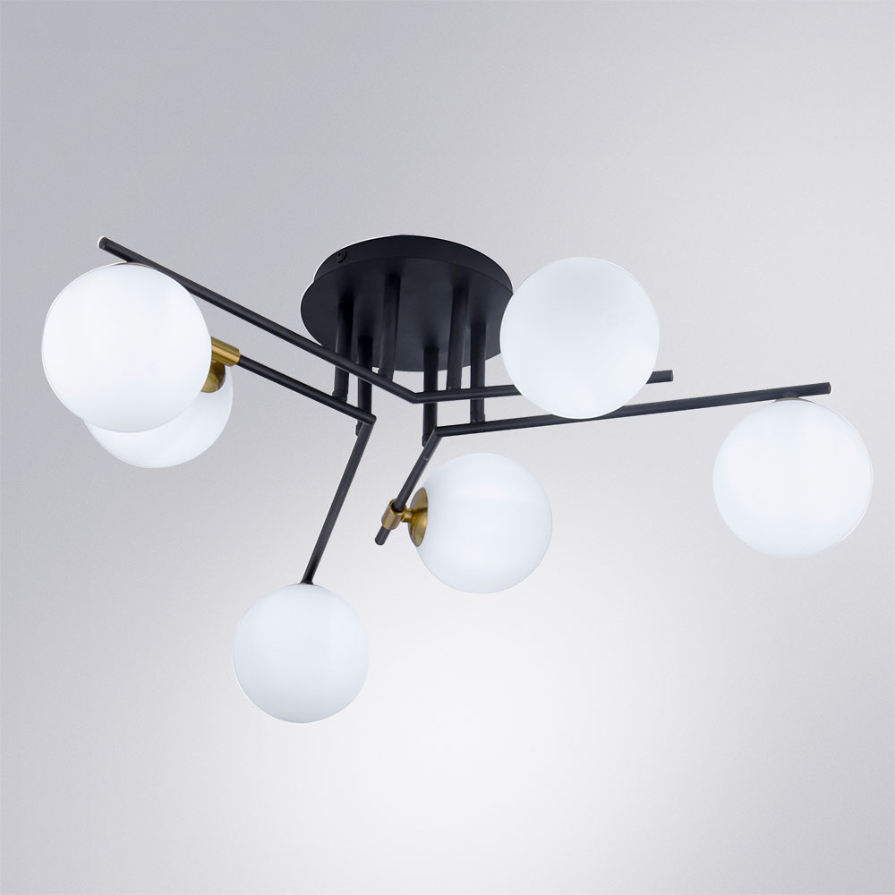 Потолочная люстра Arte Lamp Gemini A2243PL-6BK в Санкт-Петербурге