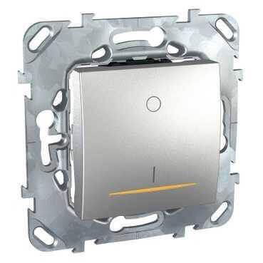 Выключатель одноклавишный 2P с подсветкой Schneider Electric Unica 16A 250V MGU5.262.30SZD в Санкт-Петербурге